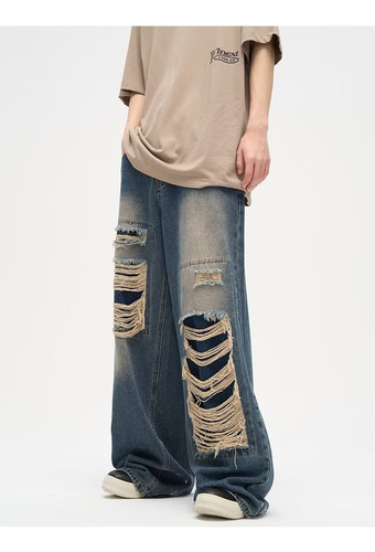 Vaqueros De Talle Alto, Holgados Y Cómodos Para Hombre Y Muj