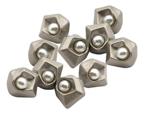 2 X 2x10 Uds Botones De Perlas Sujetadores De 2 Piezas
