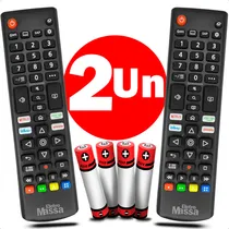 Comprar Controle Remoto Universal Compatível Com Tv LG Smart 4k Lcd Netflix Disney Globoplay Primevideo Com Pilhas Kit Com 2