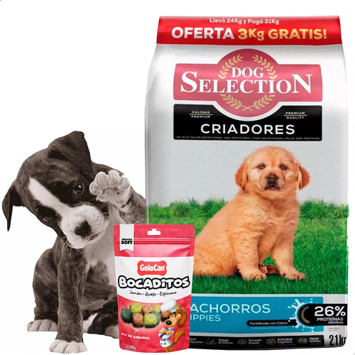 Alimento Perros Cachorros 21+3kg + Bocaditos Mix De Sabores