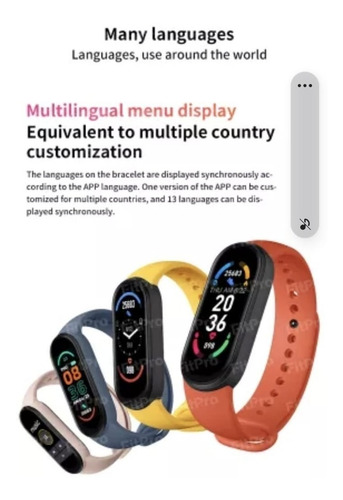 Imagen 2 de 9 de Reloj Inteligente Smartband Smartwatch M6 Pulsera Deportes