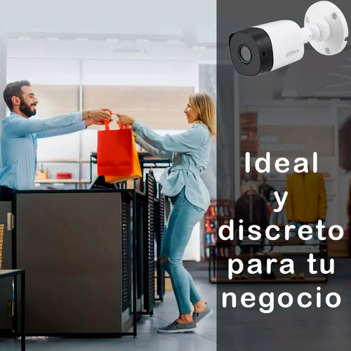 Kit De Video Vigilancia 4 Cámaras Bala 1mp B1a11 Dahua - Dvr 4 Canales High Defenition 720p - Disco 1tb - Cables 20 Mts - Accesorios Kitdah4bp1mc1tb Cctv Circuito Cerrado Procam