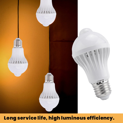 Bombilla Con Sensor De Movimiento, Luz Led De Inducción Infr