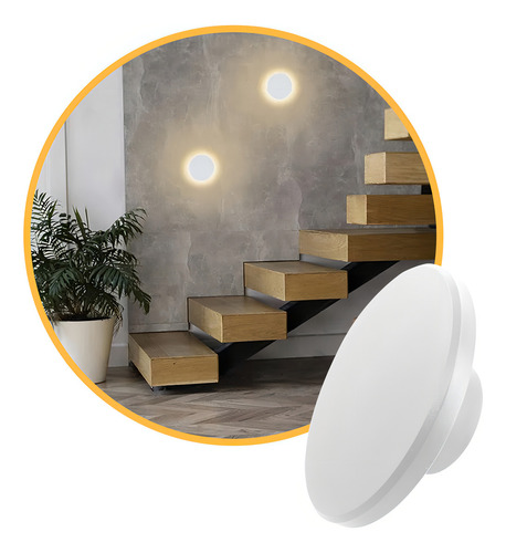 Arandela Luminária Led Eclipse 9w Redondo Ip65 Estrutura Branco 127/220V