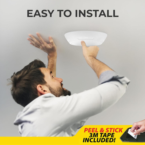 Luz De Techo Con Sensor De Movimiento, Funciona Con Pilas, 3