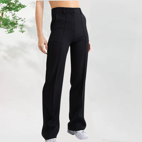 Pantalones Casuales Versátiles De Color Liso, Cómodos, Moda