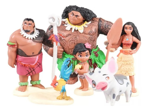 Set De 6 Figuras Personajes Disney - Película Moana - Maui