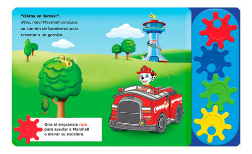 Paw Patrol ¡Gira Y Vuela!: Un libro STEM con engranajes, de Varios., vol. 1. Editorial Phoenix International Publications, tapa dura en español, 2024