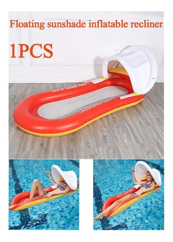 Silla Flotante Eléctrica Hinchable De 101 Cm Con Motor | Colchón De Agua Con Asas Para Piscina, Playa Y Lago