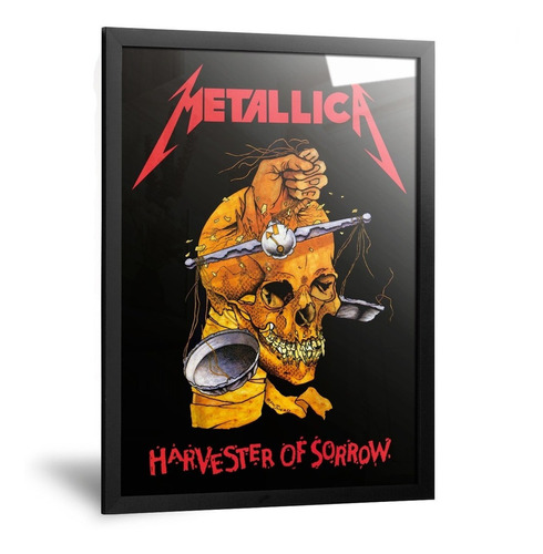 Cuadro Metallica Harverter Of Sorrow Enmarcado De 35x50cm