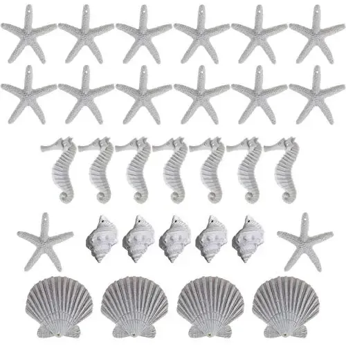 Set De 15 Figuras Marinas Para Decorar Tartas | Temática Océano | Resina | Adornos Postres Verano