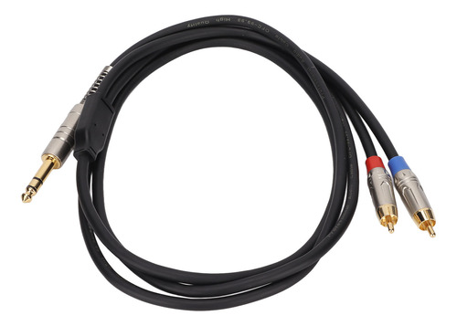 Cable Trs Macho A Doble Rca Macho De 1/4 Pulgadas, Conector