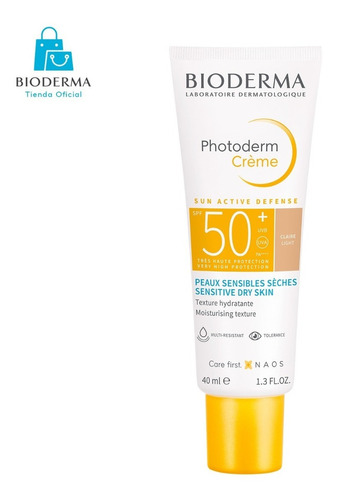 Protector solar Bioderma Photoderm FPS 50 MAX Crème teinte dorée en crema de 40 mL