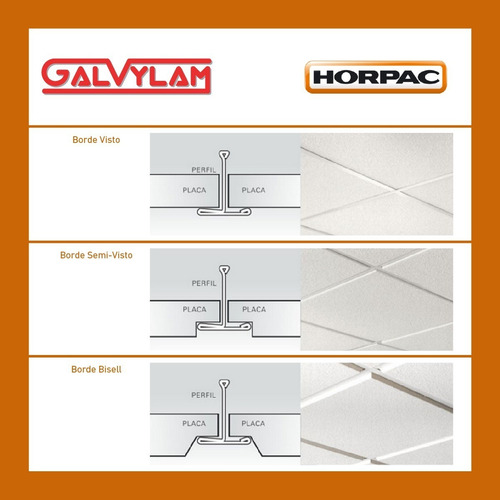 Cielo Raso Desmontable Horpac Cosmos Visto X M2 60x60