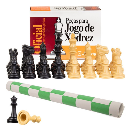 Jogo De Xadrez Jaehrig Profissional Sem Peso Tabuleiro + 2 D