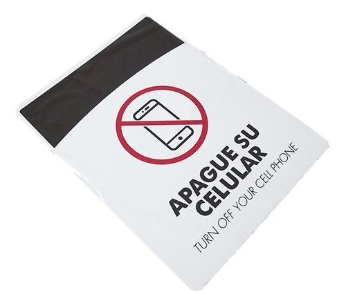 Aviso Señal Apague Su Celular 21x16cm Señalizacion