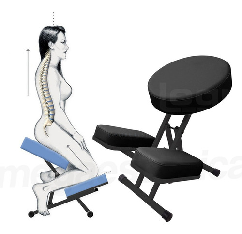 Imagem 1 de 7 de Cadeira Ergonômica De Joelho Postural - Kneeling Chair Black