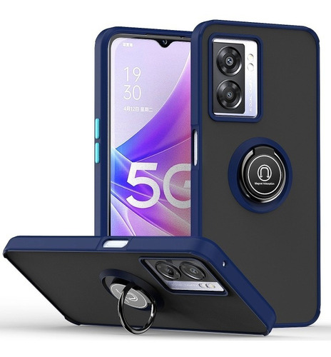 Funda Híbrida Tpu Pc Shadow Anillo Para Oppo Realme