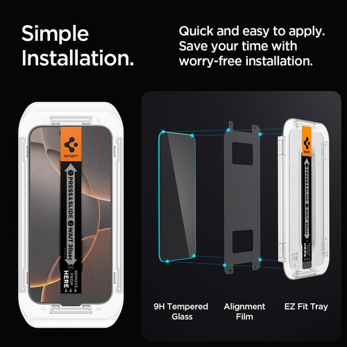 Protetor De Tela Spigen Glastr Ez Fit iPhone 16 Pro Max