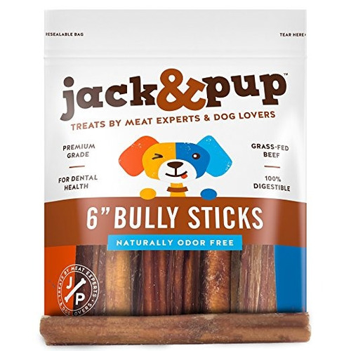 Jack & Amp-pup Grado Superior Sin Olor Grueso Bully Sticks T