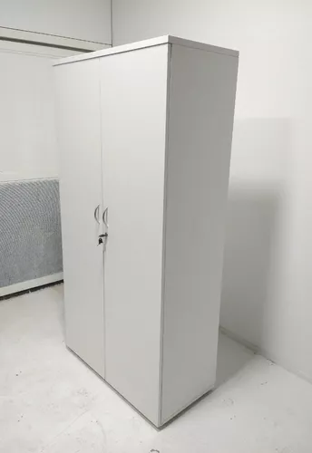 OFERTA - Armario de oficina 2 puertas 90 cm acero gris