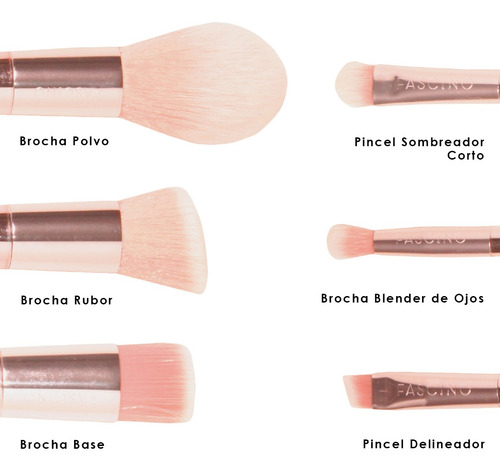 Imagen 4 de 10 de Brochas Pinceles Maquillaje Set Fascino Riñonera Belt Bag