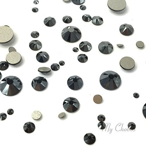 Jet Hematite (280 dobladillo) Negro 144 pcs 2058 swarovski/2