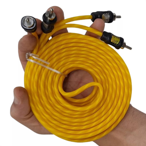 Cabo Rca 5 Metros Injetado 4mm Flexivel 100% Cobre