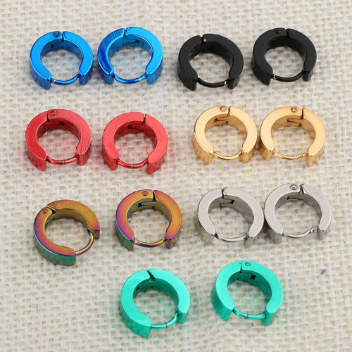 14 Piezas Mujeres Hombres Pequeño Aro Huggie Sleeper Stud