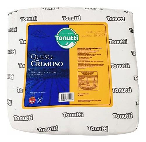 Queso Cremoso Tonutti X 4 Kg.