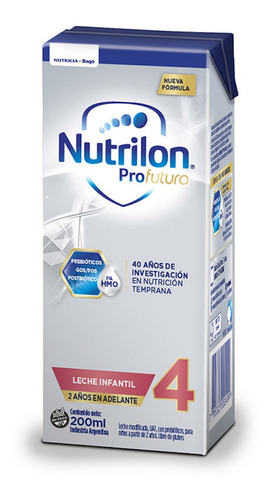 Leche de fórmula líquida Nutricia Bagó Nutrilon Profutura 4 por 30 unidades de 200mL