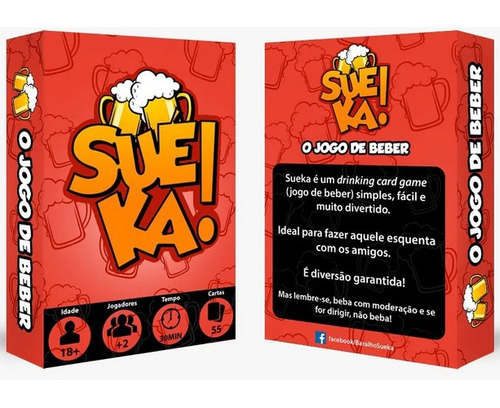 Sueka, O Jogo De Beber-drinking Game -festas Pronta Entrega!