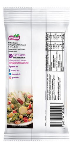 Mix De Nueces Horneadas - Granut Mix - Nut Mix 50g - 12 Pz