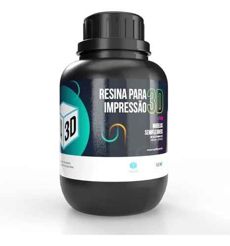 Imagem 1 de 3 de Resina Pro De Alto Impacto - Semiflex - Clear - Loja 3d