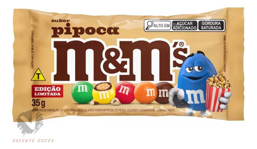 M&m's Edição Limitada Sabor Pipoca Display 18undx35g Mars