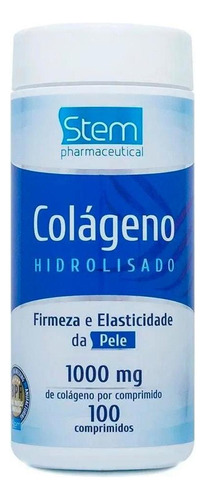 Colágeno Hidrolisado 1000mg 100 Comps Stem Pharmaceutical