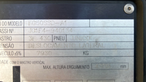 Empilhadeira Tcm Ano 2016 Para 5t