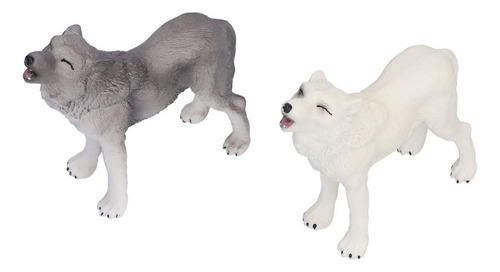 2 Pieces Howling Wolf Action Figures Howling Wolf Toys 1