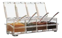 Comprar Porta Tempero Condimentos 4 Potes Para Cozinha Casa Hotel