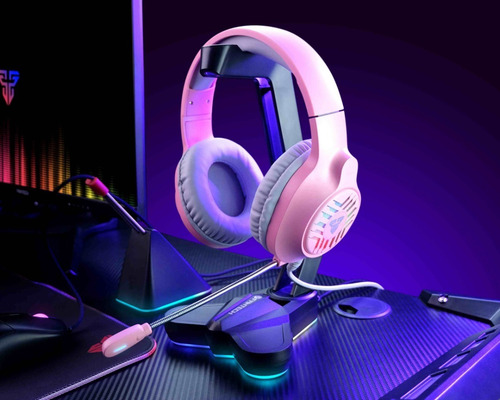 Imagen 2 de 2 de Audifono Gamer Fantech Bitz Mh87 Sakura Rgb - Revogames