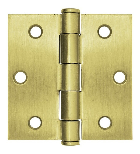 Bisagras Dorado Pulido 3x3x2.0mm C/tornillos 2 Und Zoe