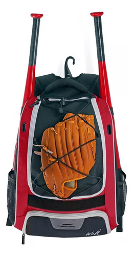 Mochila De Béisbol Bolsa Ligera De Sóftbol Con Compartimento