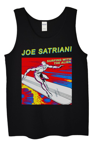 Polera Musculosa Joe Satriani Surfing With  Rock Abominatron