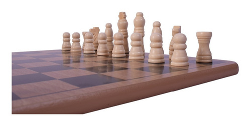 Imagen 3 de 9 de Juego De Mesa Ajedrez Deluxe Tablero De Madera Duende Azul