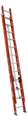 Lite - Escalera De Extensin De Fibra De Vidrio De 24 Pies, C