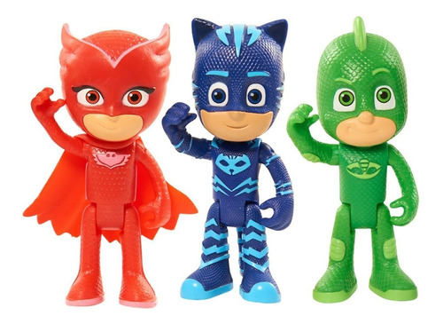 Muñecos Pj Masks X3 Grandes 15 Cm 