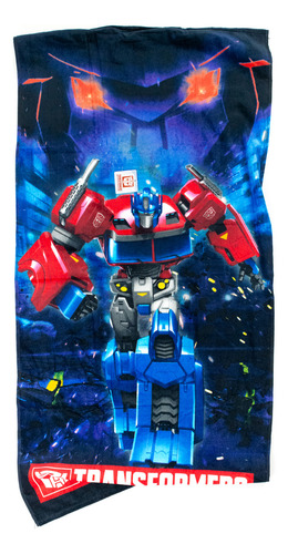 Toalla De Transformers Optimus Prime, 100% Algodón Color Azul Oscuro