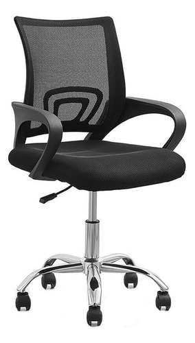Cadeira de escritório Futura Detroit ergonômica  negro com estofado de mesh