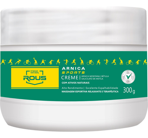 Arnica Sports Creme De Massagem Esportiva 300g Dagua Natural