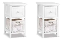 Comprar 2pcs\u002Fset Nightstands Bedroom Simple Wooden Bedside Table